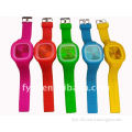 Colorful silicone rubber jelly watch for women